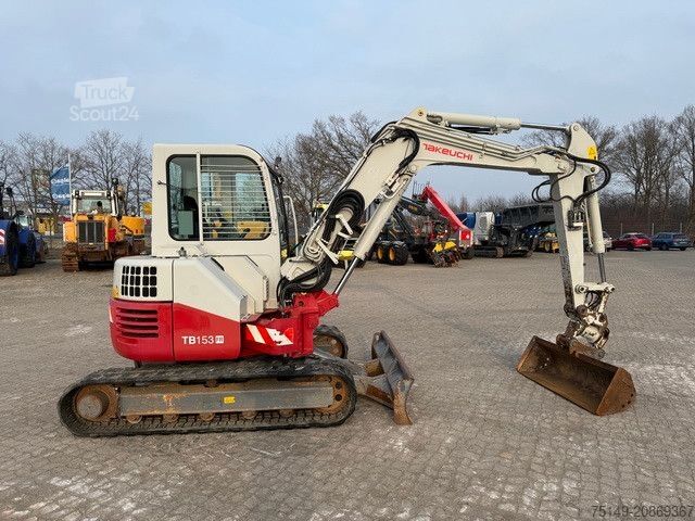 Mini-pelle TAKEUCHI TB153FR, Versatzausleger, Power-Tilt,Löffelpaket