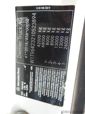 Τρίπλευρο ανατρεπόμενο φορτηγό MERCEDES-BENZ AROCS 4151, 8X6, MEILLER, BORDMATIC, AHK