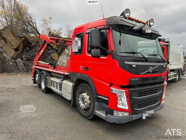 Portālceltņu rokas sistēma Volvo FM 410 skip dumper 6x2 w/ Laxo body, extension and