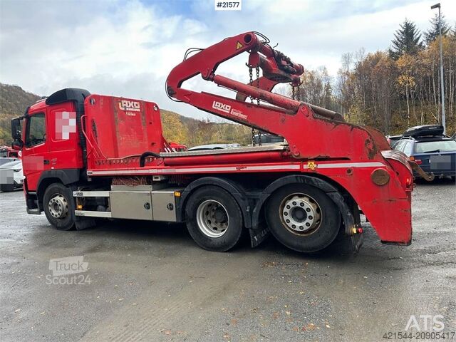 Portālceltņu rokas sistēma Volvo FM 410 skip dumper 6x2 w/ Laxo body, extension and
