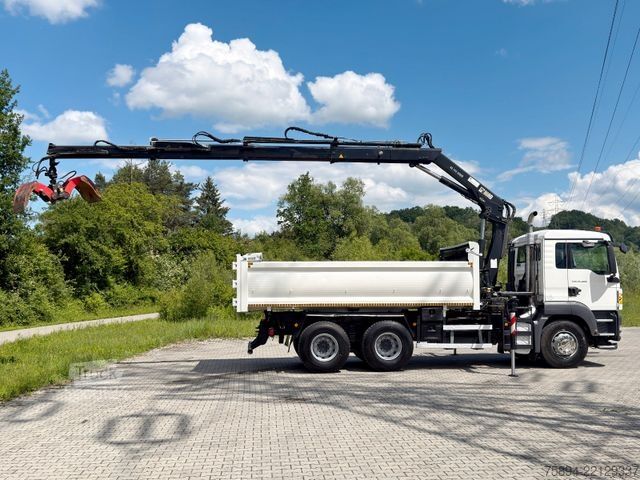 Kravas automašīnai uzstādīts celtnis MAN TGS 26.400 * HIAB 144 E-3 HIDUO + FUNK * 6x4