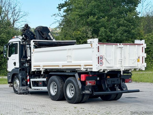 Kravas automašīnai uzstādīts celtnis MAN TGS 26.400 * HIAB 144 E-3 HIDUO + FUNK * 6x4