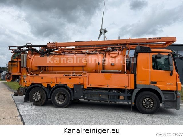 Autocisternă de vidanjare MERCEDES-BENZ Actros 2544 L 6x2 Müller Canalmaster