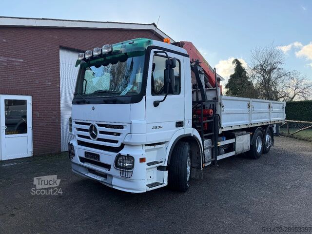 3-zijdige kipper Mercedes-Benz Actros 2536 / 6X2 / Kipper/Kraan / Palfinger PK...