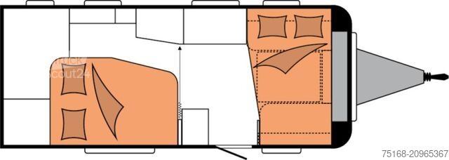 Lakókocsi HOBBY De Luxe 495 WFB Modell 2026 / 1800 kg