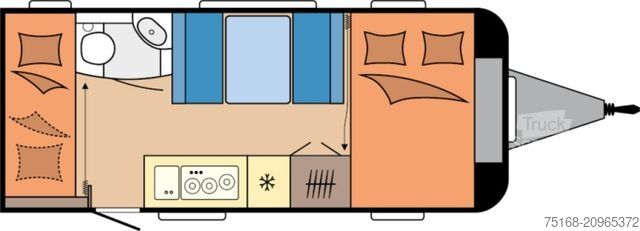 Lakókocsi HOBBY De Luxe 490 KMF Modell 2026 / 1800 kg