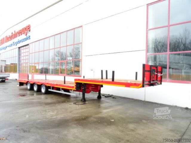 Alacsony rakfelületű félpótkocsi Möslein STO 3 Schwebheim  3 Achs Satteltieflader Plato