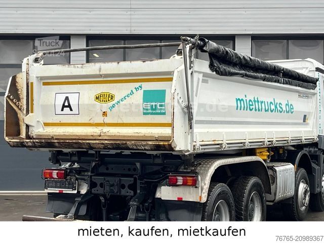 Driezijdige kipper MERCEDES-BENZ 4143 K Meiller Bordmatik Mietkauf