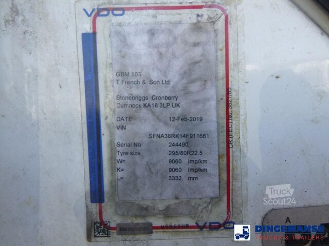 Kolkenzuiger Foden S108R 8x4 RHD Huwer vacuum tank 15.5 m3