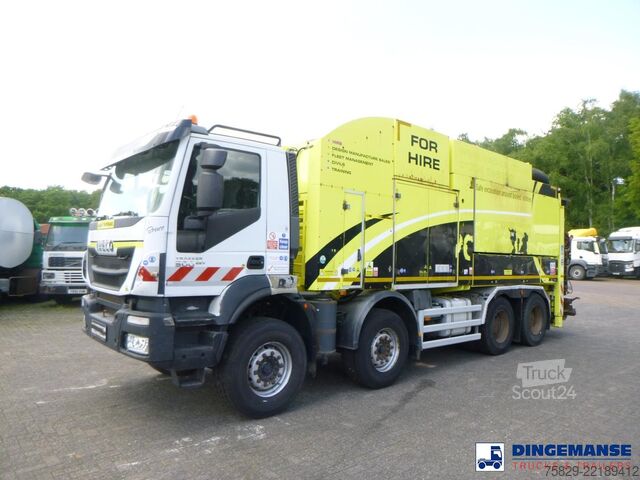 Засмукващо превозно средство Iveco Trakker 500 8x4 MTS vacuum excavator / Saugbagger