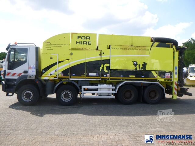 Засмукващо превозно средство Iveco Trakker 500 8x4 MTS vacuum excavator / Saugbagger