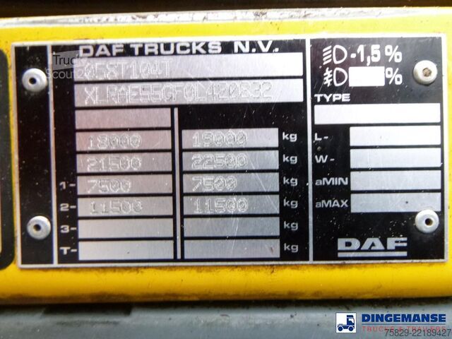 Veículo de aspiração DAF LF 55.220 4X2 RHD Whale vacuum tank 8.1 m3