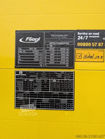 Open semitrailer with tarp FLIEGL SDS 390 RoadRunner // SONDERAKTION