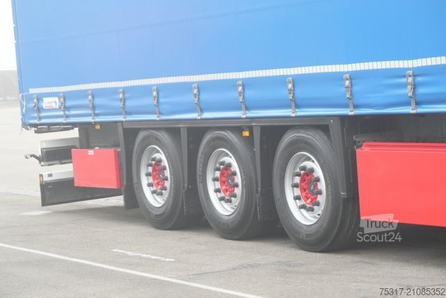 Open semitrailer with tarp SCHMITZ CARGOBULL SCS 24 / LASI 12642 XL /2 x LIFTACHSE /ALUKESSEL