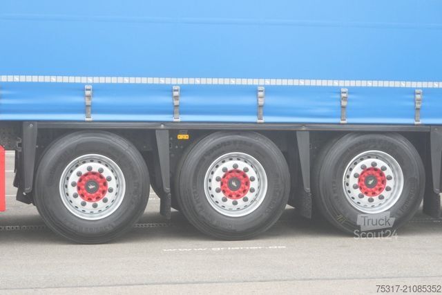 Open semitrailer with tarp SCHMITZ CARGOBULL SCS 24 / LASI 12642 XL /2 x LIFTACHSE /ALUKESSEL