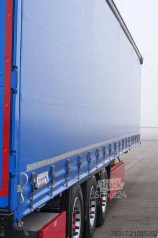 Open semitrailer with tarp SCHMITZ CARGOBULL SCS 24 / LASI 12642 XL /2 x LIFTACHSE /ALUKESSEL