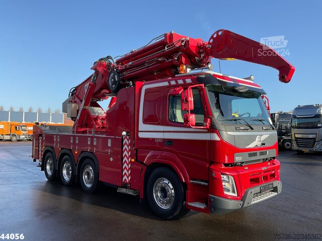 Autokrāna kravas automašīna Volvo FMX 500 8x4 Euro 6 MPG 150 Tonmeter laadkraan J...
