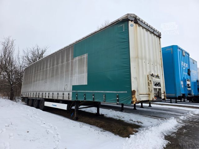 Open semitrailer with tarp KRONE Mega Gardine mit Joloda, Lift, BPW, Portal