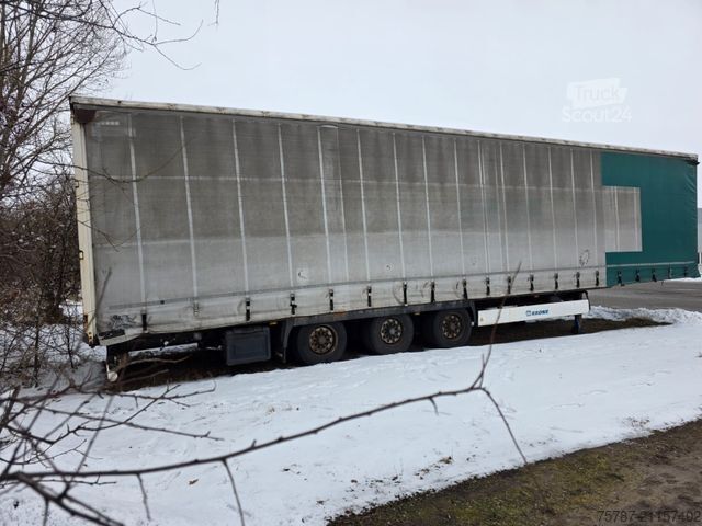 Open semitrailer with tarp KRONE Mega Gardine mit Joloda, Lift, BPW, Portal