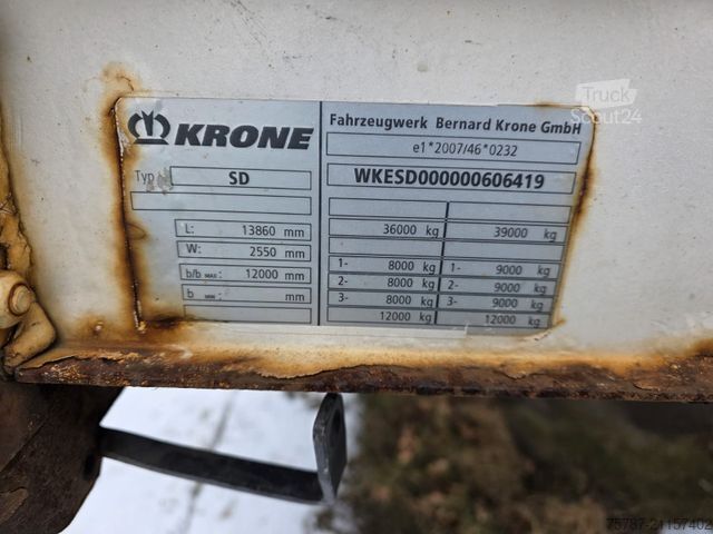 Open semitrailer with tarp KRONE Mega Gardine mit Joloda, Lift, BPW, Portal