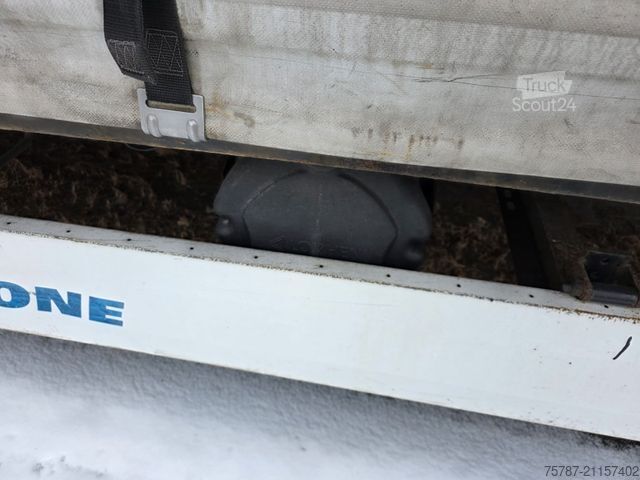 Open semitrailer with tarp KRONE Mega Gardine mit Joloda, Lift, BPW, Portal