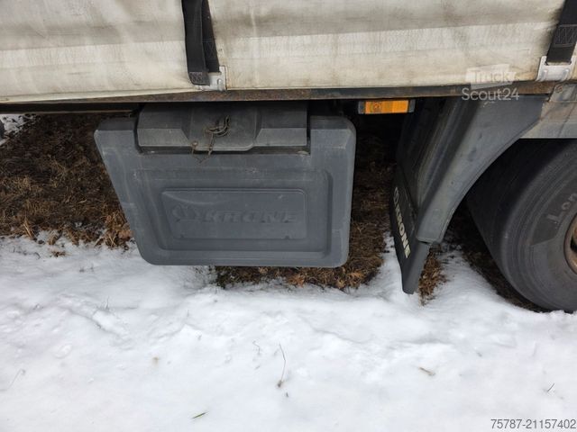 Open semitrailer with tarp KRONE Mega Gardine mit Joloda, Lift, BPW, Portal