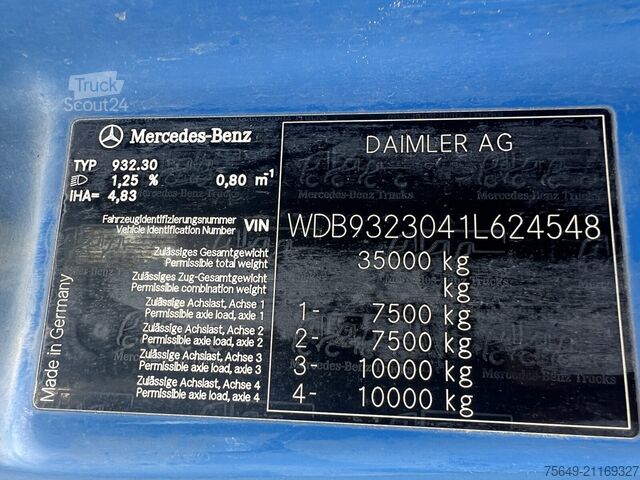 Chasis de camión Mercedes-Benz Actros MP 3, 3241/8x4 Actros MP 3, 3241/8x4