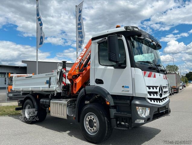 Basculantă MERCEDES-BENZ Arocs 2135 Kipper/Kran Atlas AK 135/Funk/54 tkm