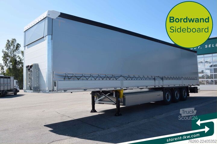 Open oplegger met zeil SCHMITZ CARGOBULL Bordwand Hubdach Lifta. Palka LED XL-+Getr MIETE