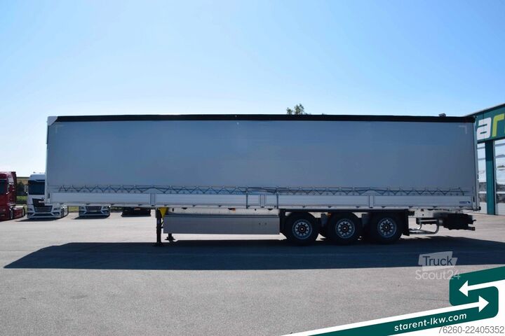Open oplegger met zeil SCHMITZ CARGOBULL Bordwand Hubdach Lifta. Palka LED XL-+Getr MIETE