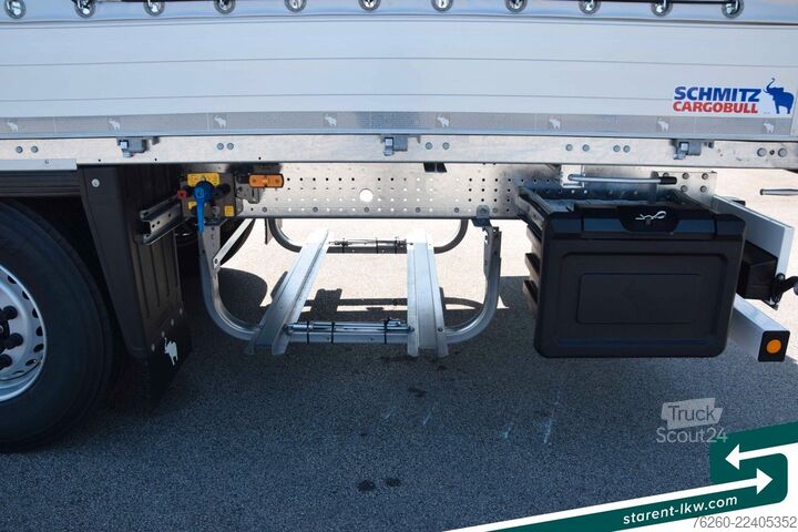 Open oplegger met zeil SCHMITZ CARGOBULL Bordwand Hubdach Lifta. Palka LED XL-+Getr MIETE