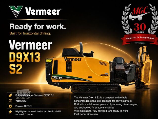 Taladradora Vermeer D9X13 SERIES 2 / SERVICED / 1 OWNER!