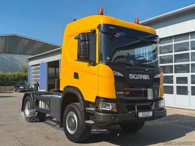 Standard trekkvogn SCANIA G450 XT 4x4 Euro 6 SZM Kipphydraulik Blatt /Luft