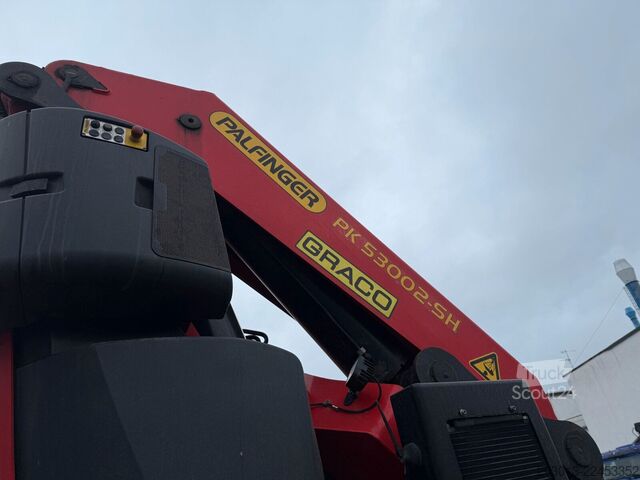 Autocarro con cassone fisso SCANIA R500 6x4 Pritsche mit Kran Palfinger PK53002 SH