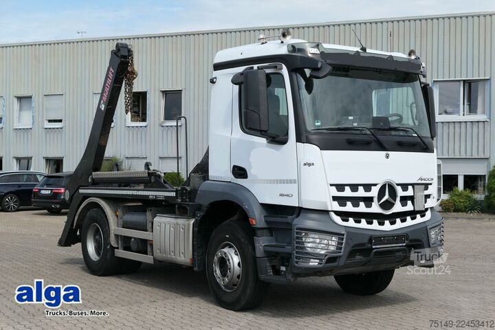 Kiper kamion MERCEDES-BENZ 1840 L Arocs, Hiab FTR12, Funk, AHK, 232tkm, AC