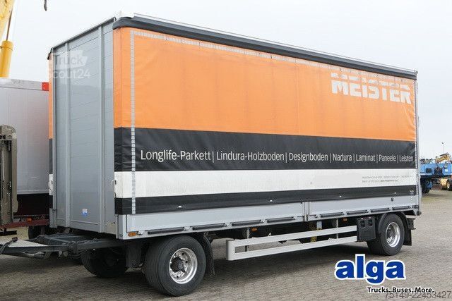 Otevřený přívěs s plachtou  Duenschede PA 18/7, Jumbo, Alu-Felgen, 7.3 mtr.