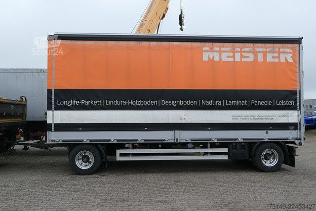 Otevřený přívěs s plachtou  Duenschede PA 18/7, Jumbo, Alu-Felgen, 7.3 mtr.