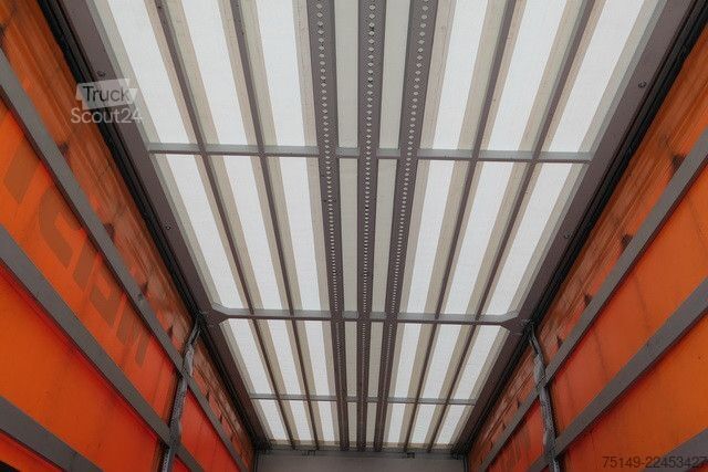 Otevřený přívěs s plachtou  Duenschede PA 18/7, Jumbo, Alu-Felgen, 7.3 mtr.