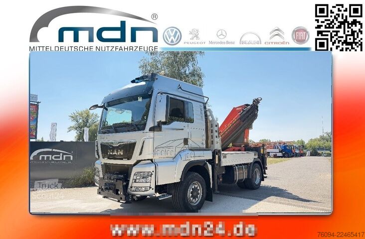 Бортовой грузовик MAN TGS 18.480 4x4 Montagekran 29m SEILWINDE AHK 62t