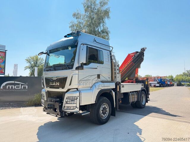 Бортовой грузовик MAN TGS 18.480 4x4 Montagekran 29m SEILWINDE AHK 62t
