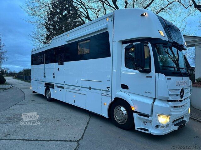 Viehtransporter LKW Mercedes-Benz Antos 1835 5-6 Pferde Wohnung Popout