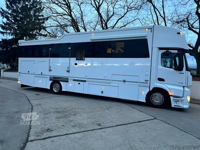 Viehtransporter LKW Mercedes-Benz Antos 1835 5-6 Pferde Wohnung Popout