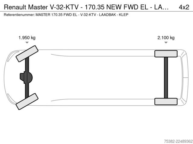Kufr Renault Master V-32-KTV - 170.35 NEW FWD EL - LAADBAK &...