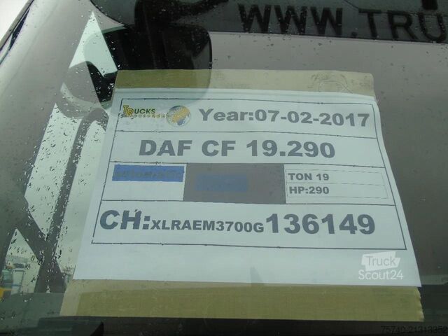 Transporte refrigerado/congelado DAF CF 290 + CARRIER + LOADLIFT