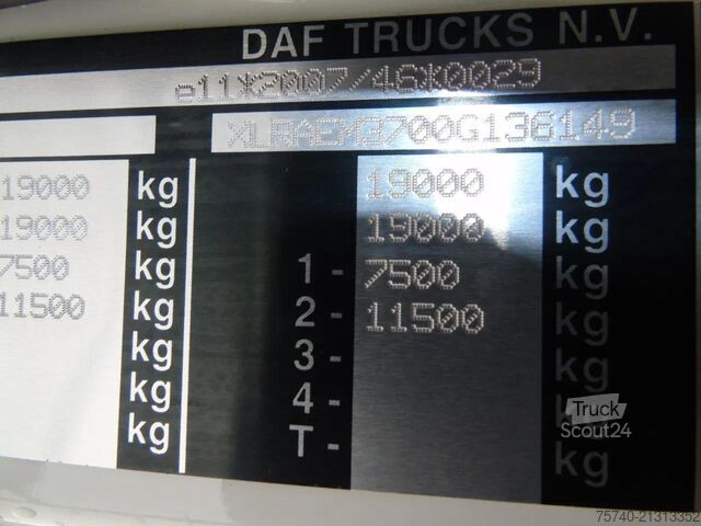 Kyld/fryst transport DAF CF 290 + CARRIER + LOADLIFT