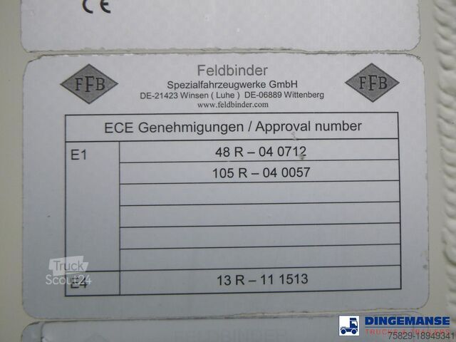 Zbiornik Feldbinder Powder tank alu 50 m3 / 1 comp
