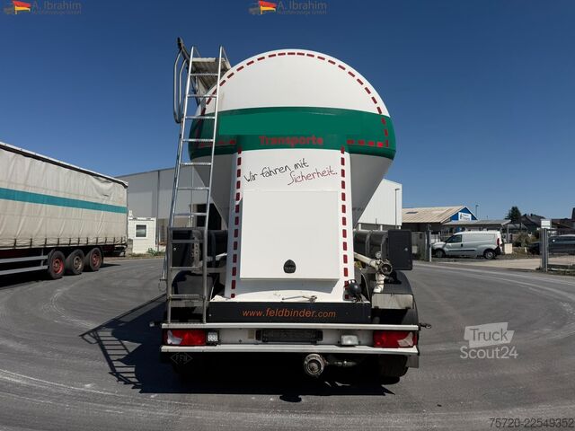 Silo puspriekabė Feldbinder EUT 37.3 Liftachse 2 Kammer 37 cbm Scheibenbremse