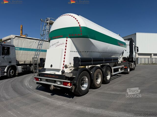 Silo puspriekabė Feldbinder EUT 37.3 Liftachse 2 Kammer 37 cbm Scheibenbremse