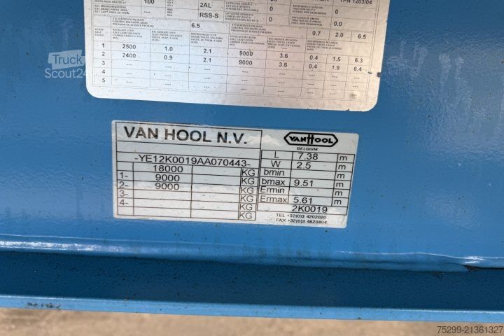 Dėžinė priekaba Van Hool 2K0019 Koffer / Swiss-Vehicle