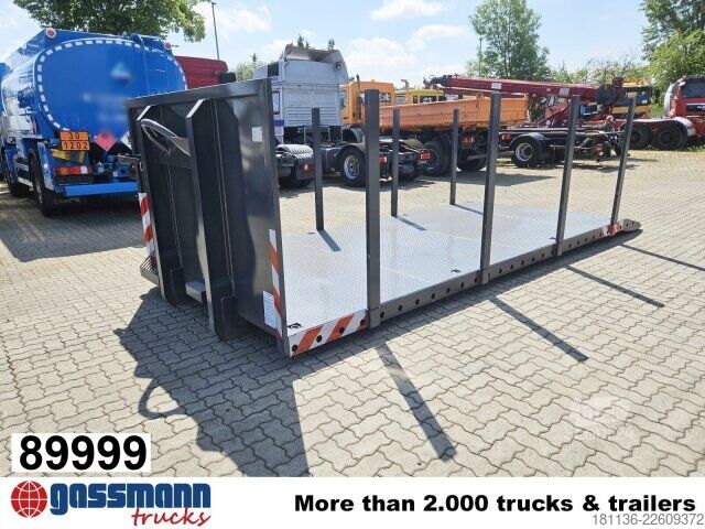 Abrollcontainer  Abrollplattform 6.000mm, mit abnehmbaren Rungen
